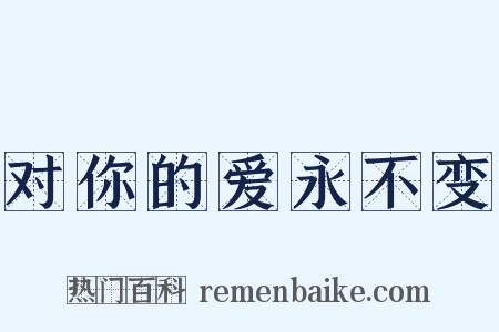 对你的爱永不变是什么意思的图片